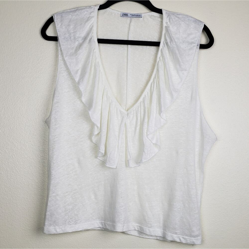 Zara | Burnout sleeveless top, size M